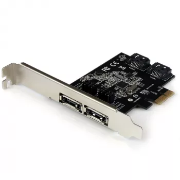 StarTech.com scheda controller SATA 6 Gbit/s eSATA PCI Express a 2 porte – scheda PCIe SATA III dual-port – 2 int/2 ext