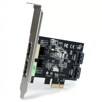 StarTech.com scheda controller SATA 6 Gbit/s eSATA PCI Express a 2 porte – scheda PCIe SATA III dual-port – 2 int/2 ext