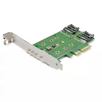 StarTech.com scheda adattatore 3 porte M.2 SSD (NGFF) – 1 x PCIe (NVMe) M.2, 2 x SATA III M.2 – PCIe 3.0