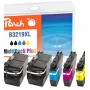 Peach Combi Pack Plus, compatibile con Brother LC-3219XL, alta (XL) resa, nero, ciano, magenta, giallo, 62 ml, 15 ml, 5 pz., confezione combinata