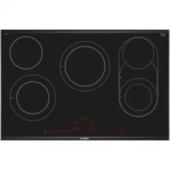 Bosch Serie 8 PKM875DP1D piano cottura nero, acciaio inox da incasso piano cottura in vetroceramica 5 zone