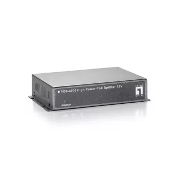 LevelOne splitter PoE Fast Ethernet high power, uscita 12V DC