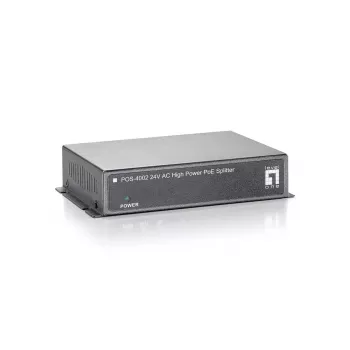 LevelOne splitter PoE Fast Ethernet high power, uscita 24V AC