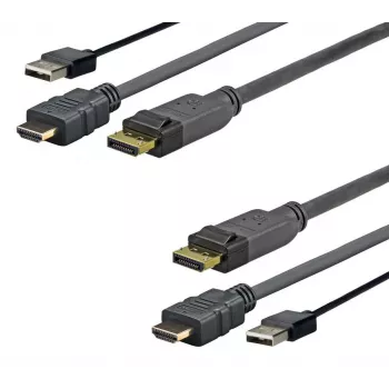 Adattatore cavo video Vivolink PROHDMIUSBDP2 2 m DisplayPort HDMI + USB nero
