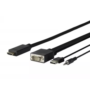 Adattatore cavo video Vivolink PROVGAHDMI3 3 m HDMI VGA (D-Sub) + 3,5 mm + USB Type-A nero