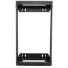 Rack di rete a parete StarTech.com 18U 19 pollici – profondità regolabile 12-20 pollici rack open frame a 2 montanti per sala server per AV/dati/IT/comunicazione/dispositivi informatici/switch con gabbie e viti