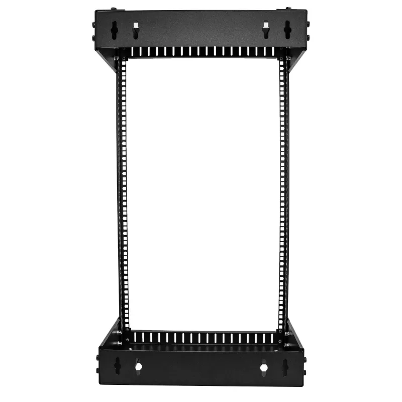 Rack di rete a parete StarTech.com 18U 19 pollici – profondità regolabile 12-20 pollici rack open frame a 2 montanti per sala server per AV/dati/IT/comunicazione/dispositivi informatici/switch con gabbie e viti