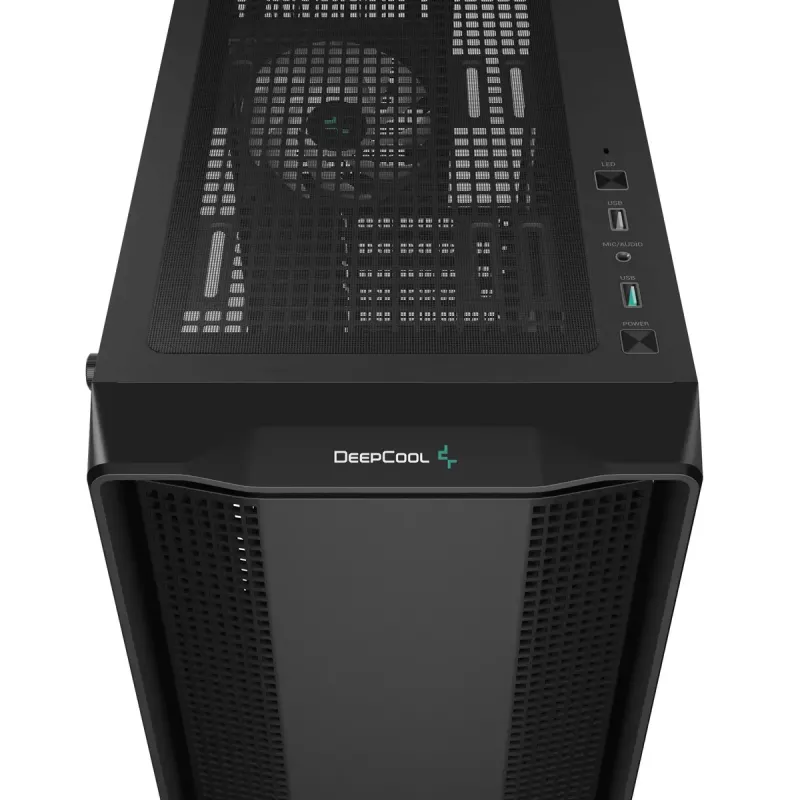 Case PC DeepCool CC560 V2 Midi Tower nero — ATX/microATX, vetro temperato, frontale RGB, radiatore frontale 360mm, GPU 370mm