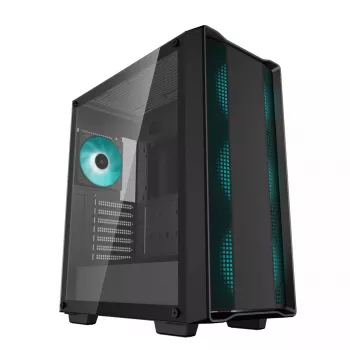 Case PC DeepCool CC560 V2 Midi Tower nero — ATX/microATX, vetro temperato, frontale RGB, radiatore frontale 360mm, GPU 370mm