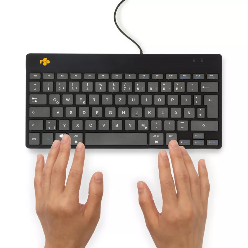 Tastiera ergonomica R-Go Tools R-Go Compact Break, tastiera compatta con software per le pause, QWERTZ (DE), con filo, nero