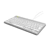 Tastiera ergonomica R-Go Tools R-Go Compact Break, tastiera compatta con software per le pause, QWERTZ (DE), con filo, bianco