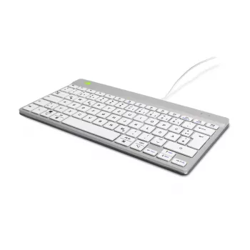 Tastiera ergonomica R-Go Tools R-Go Compact Break, tastiera compatta con software per le pause, QWERTZ (DE), con filo, bianco