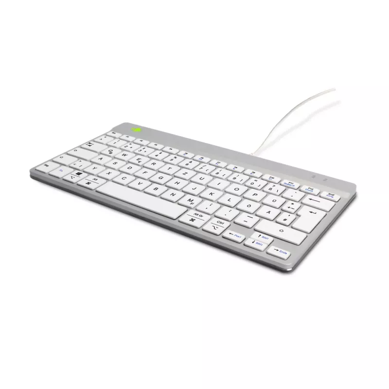 Tastiera ergonomica R-Go Tools R-Go Compact Break, tastiera compatta con software per le pause, QWERTZ (DE), con filo, bianco