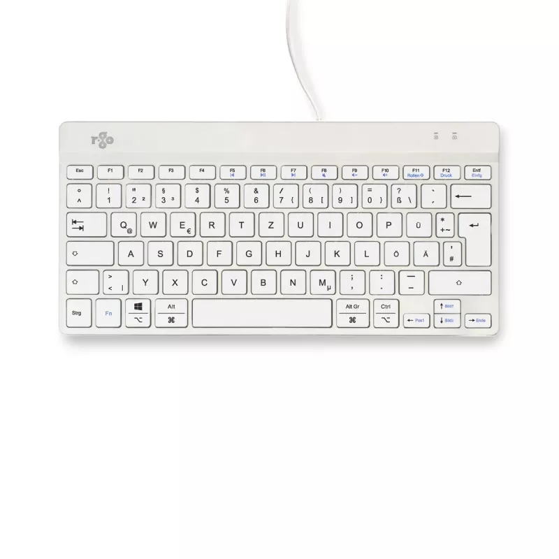 Tastiera ergonomica R-Go Tools R-Go Compact Break, tastiera compatta con software per le pause, QWERTZ (DE), con filo, bianco