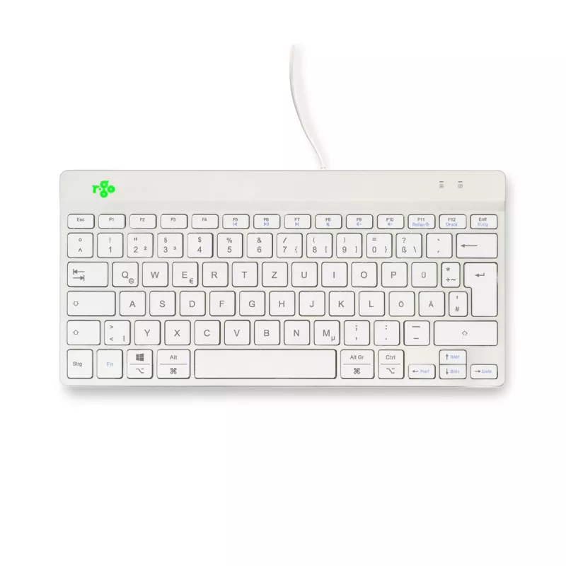 Tastiera ergonomica R-Go Tools R-Go Compact Break, tastiera compatta con software per le pause, QWERTZ (DE), con filo, bianco