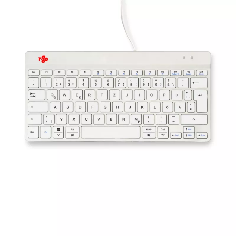 Tastiera ergonomica R-Go Tools R-Go Compact Break, tastiera compatta con software per le pause, QWERTZ (DE), con filo, bianco