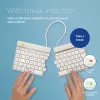 Tastiera ergonomica R-Go Tools R-Go Split Break con software per le pause, tastiera ergonomica divisa, QWERTZ (DE), Bluetooth, bianco