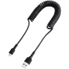 Cavo USB a Lightning StarTech.com 1 m (3 ft), certificato MFi, cavo di ricarica iPhone a spirale, nero, guaina TPE resistente in fibra aramidica, robusto cavo a spirale Lightning