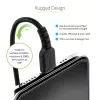Cavo USB a Lightning StarTech.com 1 m (3 ft), certificato MFi, cavo di ricarica iPhone a spirale, nero, guaina TPE resistente in fibra aramidica, robusto cavo a spirale Lightning