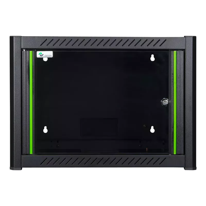 Rack da parete LOGON RWM07U45BL 7U nero con serratura a chiave e gestione cavi