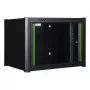 Rack da parete LOGON RWM07U45BL 7U nero con serratura a chiave e gestione cavi