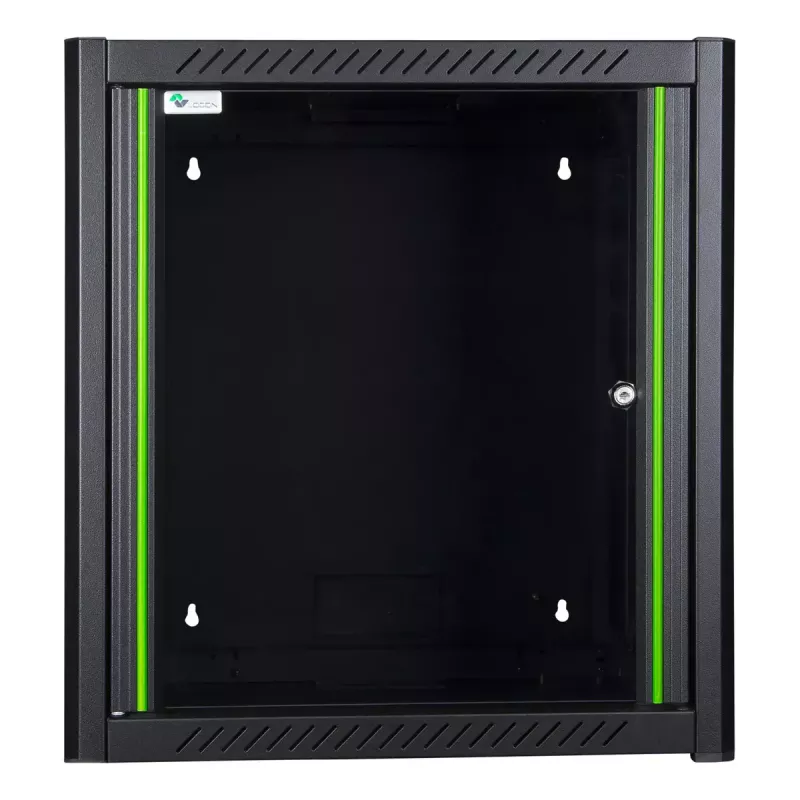 Rack da parete LOGON RWM12U45BL 12U nero con serratura a chiave e gestione cavi