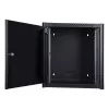 Rack da parete LOGON RWM12U45BL 12U nero con serratura a chiave e gestione cavi