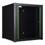 Rack da parete LOGON RWM12U45BL 12U nero con serratura a chiave e gestione cavi