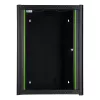 Rack a parete LOGON RWM16U45BL 16U nero con serratura a chiave e gestione cavi