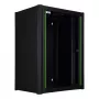Rack a parete LOGON RWM16U45BL 16U nero con serratura a chiave e gestione cavi