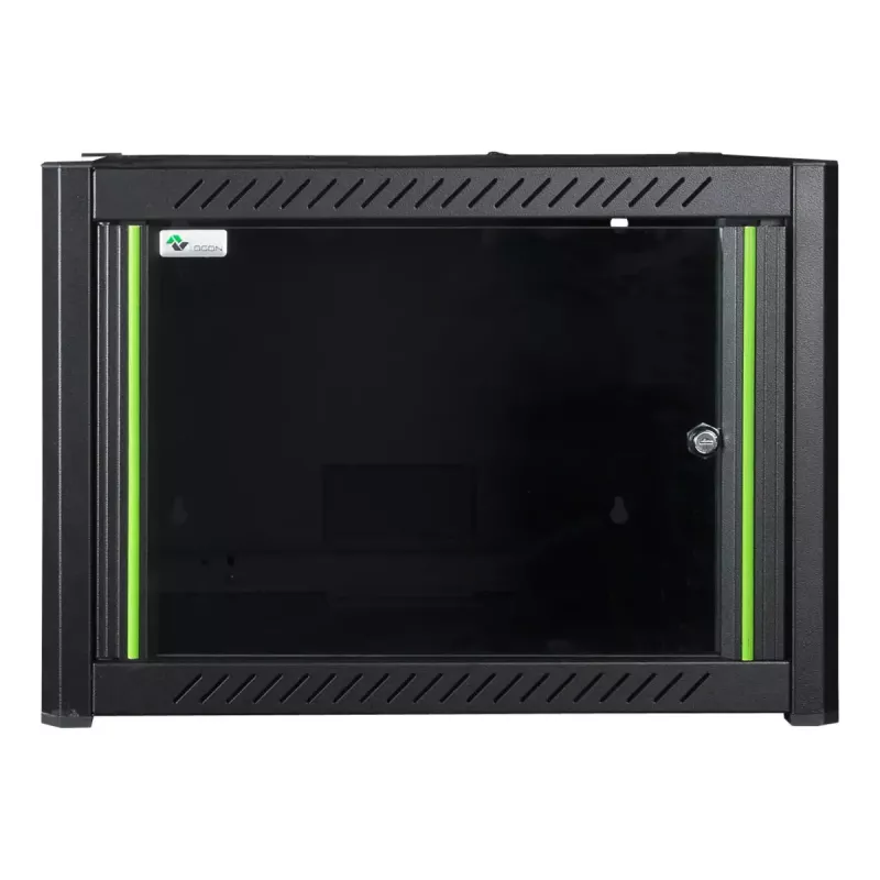 Armadio a parete LOGON RWP07U45BL 7U nero con serratura a chiave