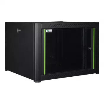 Armadio a parete LOGON RWP07U45BL 7U nero con serratura a chiave