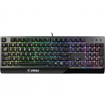 Tastiera gaming MSI VIGOR GK30 RGB MEMchanical ' layout DE, switch a membrana MECH., illuminazione RGB a 6 zone, RGB Mystic Light, design tastiera idrorepellente'