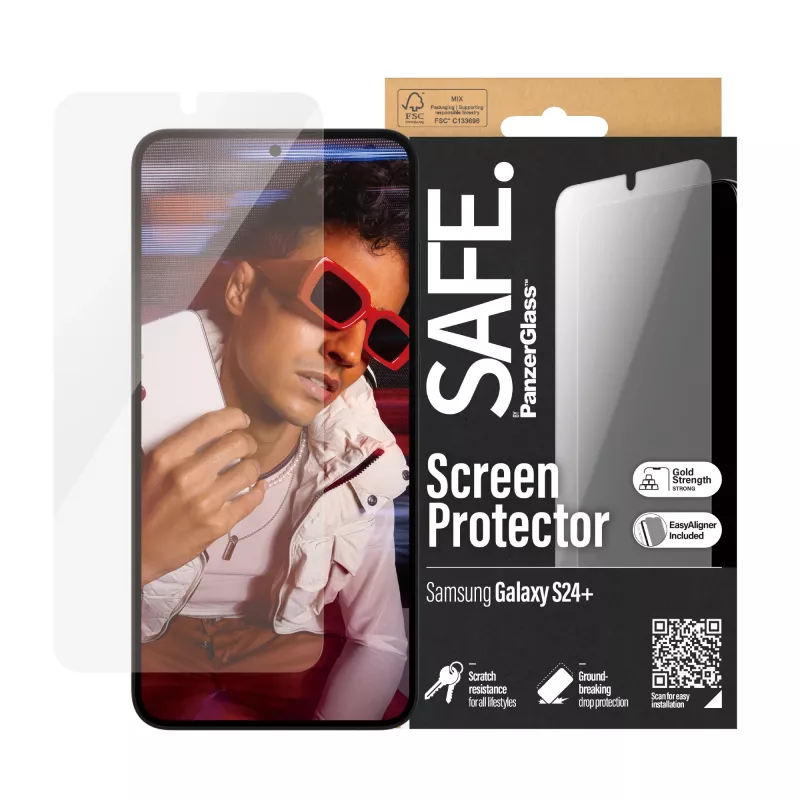 PanzerGlass SAFE. by ® pellicola protettiva per display Samsung Galaxy S24+ | Ultra-Wide Fit con EasyAligner