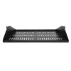 StarTech.com ripiano per rack server 2U, mensola universale ventilata a montaggio centrale per armadio di rete 19 pollici, acciaio robusto, portata 91 kg, profondità 356 mm, nero