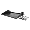 StarTech.com ripiano per rack server 2U, mensola universale ventilata a montaggio centrale per armadio di rete 19 pollici, acciaio robusto, portata 91 kg, profondità 356 mm, nero