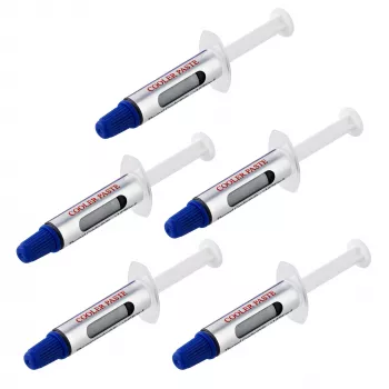 StarTech.com pasta termica, confezione da 5 siringhe richiudibili (1,5 g ciascuna), composto a base di ossido metallico, pasta termica per dissipatore CPU