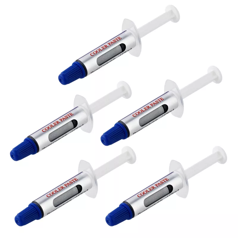 StarTech.com pasta termica, confezione da 5 siringhe richiudibili (1,5 g ciascuna), composto a base di ossido metallico, pasta termica per dissipatore CPU