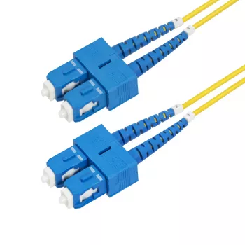 StarTech.com cavo in fibra ottica SC-SC (UPC) OS2 monomodale duplex 3m, 9/125µm, 40G/100G Zipcord, insensibile alle piegature, bassa attenuazione di inserzione – cavo patch in fibra ottica LSZH