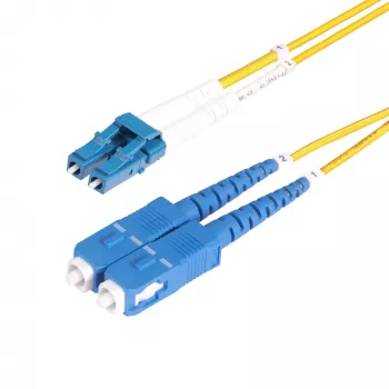 StarTech.com cavo in fibra ottica LC-SC (UPC) OS2 monomodale duplex 5m (16,4ft), 9/125µm, 100G, insensibile alle piegature, bassa attenuazione di inserzione – cavo patch in fibra ottica LSZH