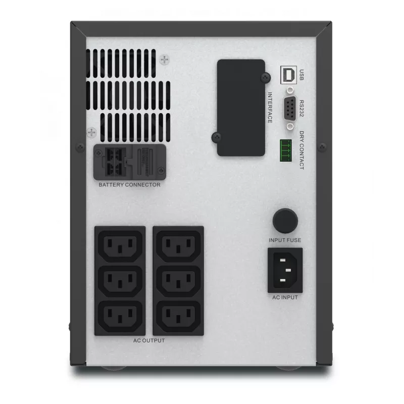 APC Easy UPS 1 Ph Line Interactive, 2000VA, Tower, 230V, 6 uscite IEC C13, AVR, contatto libero da potenziale, LCD, senza supporto per schede di rete