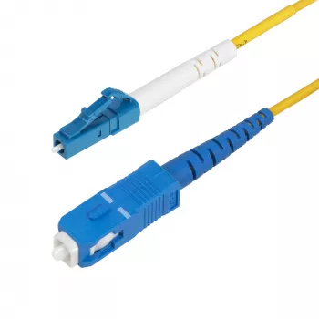 StarTech.com cavo in fibra ottica LC a SC (UPC) OS2 monomodale simplex 1 m (3.3 ft), 9/125 µm, 40G/100G, insensibile alle piegature, bassa attenuazione di inserzione – cavo patch in fibra ottica LSZH