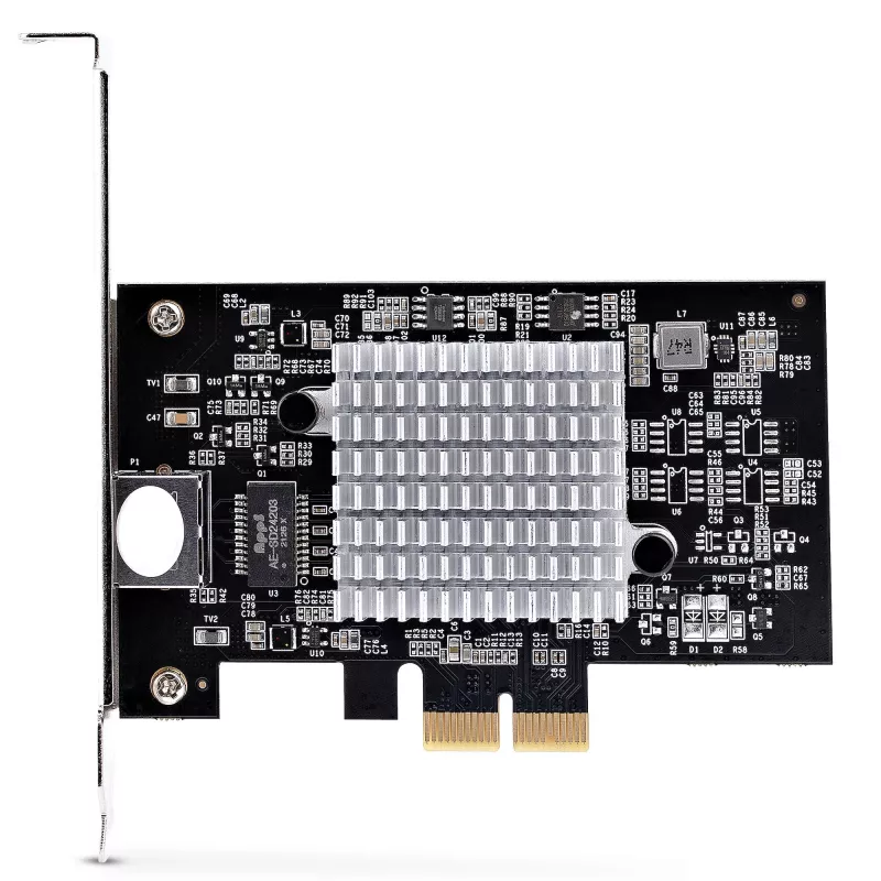 StarTech.com scheda di rete PCIe 1 porta 10Gbps, scheda di rete per PC/server, scheda Ethernet PCIe a sei velocità con supporto Jumbo Frame, scheda interfaccia NIC/LAN, 10GBASE-T e NBASE-T