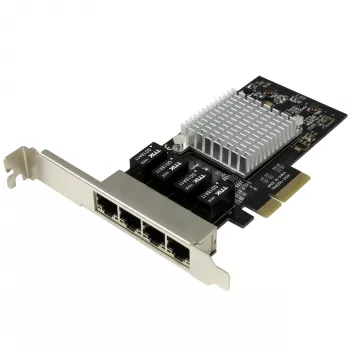 StarTech.com scheda di rete Gigabit Ethernet 4 porte – PCI Express, Intel I350 NIC