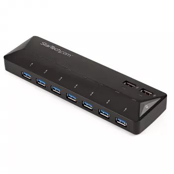 StarTech.com hub USB 3.0 7 porte con porte di ricarica dedicate - 2 porte da 2.4A~Hub USB 3.0 7 porte (5Gbps) con porte di ricarica dedicate - 2 porte da 2.4A