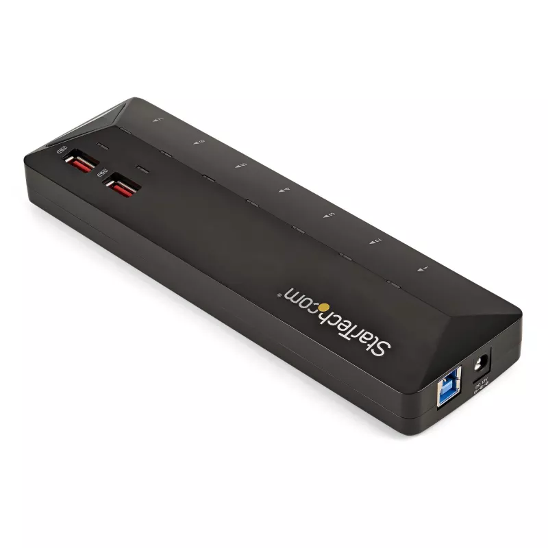 StarTech.com hub USB 3.0 7 porte con porte di ricarica dedicate - 2 porte da 2.4A~Hub USB 3.0 7 porte (5Gbps) con porte di ricarica dedicate - 2 porte da 2.4A