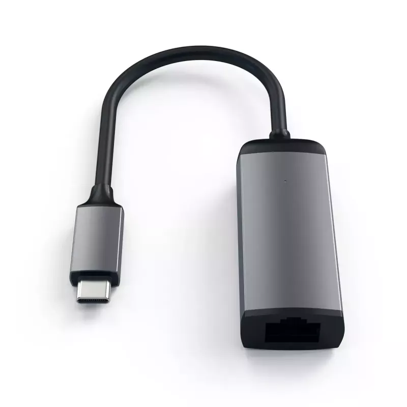 Satechi ST-TCENM adattatore da USB-C a Gigabit Ethernet, alluminio, grigio siderale