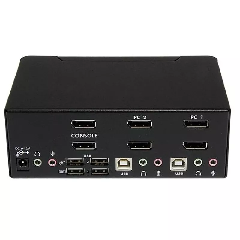 Switch KVM USB StarTech.com 2 porte Dual DisplayPort con audio e hub USB 2.0