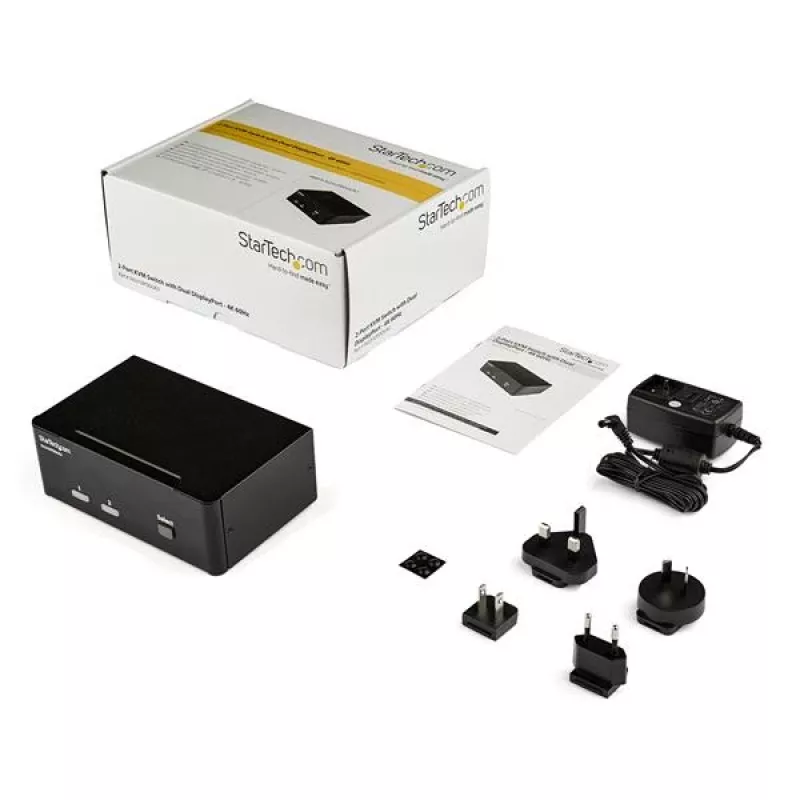 Switch KVM StarTech.com 2 porte DisplayPort doppio monitor – 4K 60Hz