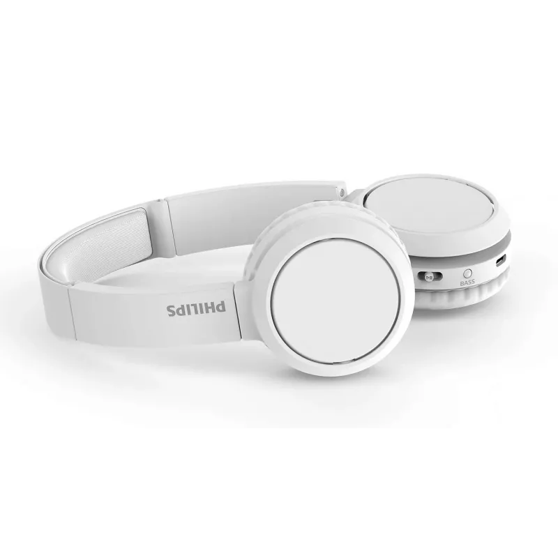 Cuffie/headset Philips serie 4000 TAH4205WT/00 wireless ad archetto chiamate/musica USB Type-C Bluetooth bianco